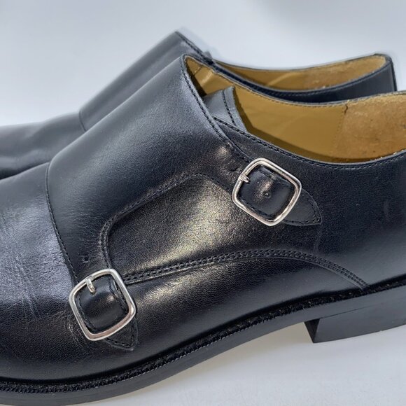 Cole Haan Men’s Carnegie Double Monk Strap Black Leather Dress Shoes Size 13M - Picture 2 of 16